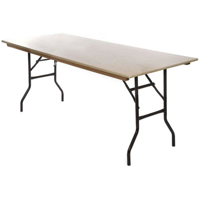 Trestle 6' x 2'6 Wooden Table